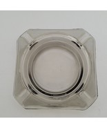 Vintage MCM Glass Ashtray 3.5&quot; Square  Ash Tray  Mid Century Modern Chipped - $5.93