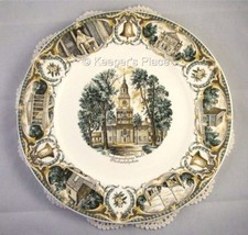Imperial Salem Independence Hall Philidelphia Ben Franklin Gerard College Plate - £7.07 GBP