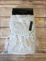 Tahari 2 Piece Baret Hat and Scarf Set w Silver Metallic NWT - $29.00