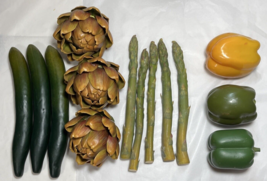 14 Realistic Life Size Faux Vegetables Stage Veggies Prop Food Variety Faux Veg - £9.74 GBP