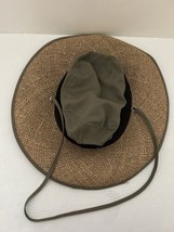 Peter Grimm Bamboo Woven Panama Sun Hat Wide Brim Breathable Canvas - £26.29 GBP