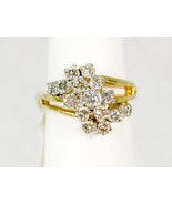 1 CTW Natural Diamond Cluster 14K Yellow Gold Ring - $1,439.99