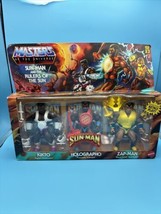Motu Origins Sun-Man &amp; Rulers Of The Sun Kikto, Holographo, + ZAP-MAN 3 Pack New - £54.76 GBP