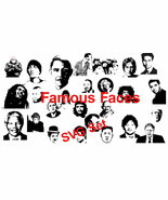Famous Faces Silhouette SVG Bundle: Iconic Celebrity Designs for Crafting - €3,23 EUR