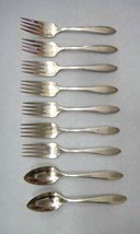 1914 antique ONEIDA PATRICIAN COMMUNITY silverplate flatware 7 FORKS 2 S... - $64.30