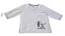 Christopher &amp; Banks Ciao Bella Sweater Hand Embroidered Womens Size Large - $25.00