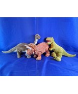 Lot Of 3 IKEA Dinosaur Stuffed Animal Plush - T Rex, Triceratops, Bronto... - £29.20 GBP
