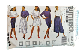 Vintage Sewing Pattern Butterick 5273 Misses Top Skirt Split Skirt Sizes XS-S-M - £3.07 GBP