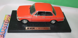 Vintage Orange BMW 2002 Tii Model Car 1/18 Scale 9&quot; Long 1970&#39;s Style - £39.10 GBP