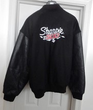 BURKS BAY Sharpie 500 Black Wool Leather Jacket Varsity Baseball Quilt M... - £69.89 GBP