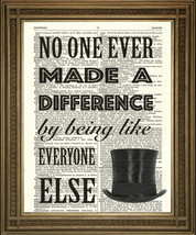 Greatest Showman Print: No One Ever Made A Difference Inspirational Quote Art - £6.35 GBP