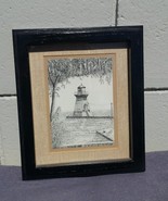 Pen and Ink - Saugeen River Lighthouse - By John Geerts - Great Canadiana - £69.01 GBP