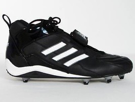 Adidas Grid Iron Mid D Football Cleats Black &amp; White Mens NEW - £40.58 GBP