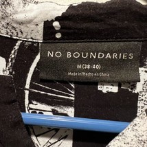 no boundaries Men Button Up Shirt Short Sleeve Black And White M (38-40) - £11.98 GBP