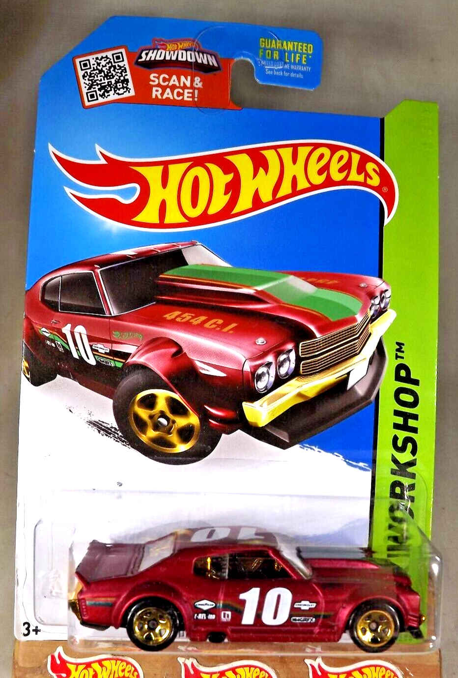 2015 Hot Wheels #194 HW Workshop-Speed Team '70 CHEVY CHEVELLE Satin Red w/5 Sp