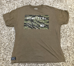 Howitzer Patriot Mfg T Shirt Mens Large Army Green Don&#39;t Tread On Me Gas... - $17.33