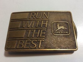 John Deere Run With The Best Belt Buckle - 1988 Special Edition Farm Vintage - £12.47 GBP