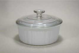 Corning Ware French White 8” Round Dish  With Lid USA Made - $829.86 MXN