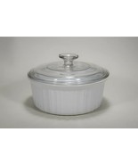 Corning Ware French White 8” Round Dish  With Lid USA Made - $44.54