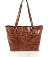 New Patricia Nash Croc Vintage Leather Lindsell Tote British Tan NWT - £92.32 GBP