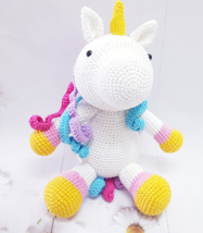 Unicorn Crochet Doll Gifts for Kids Boys Girls, Birthday Gifts - £40.08 GBP