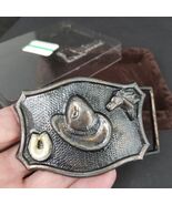 vintage western belt buckle cowboy hat horse horseshoe 877 Lyntone mens - $366.69 MXN