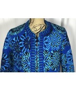 Vintage Tapestry Sweater Cardigan Size Med Zip Front Heavy Cotton Peruvi... - £26.47 GBP