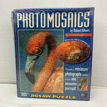 Photomosaics Flamingo 1000 Piece Jigsaw Puzzle Robert Silvers New w/ Damaged Box - £29.76 GBP