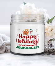 Journalist Holiday Candle - Happy Holidays To My Favorite - Funny 9 oz Hand  - £15.94 GBP