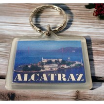 Alcatraz Island Key Chain Vintage Souvenir Federal Prison Acrylic Double... - $9.95