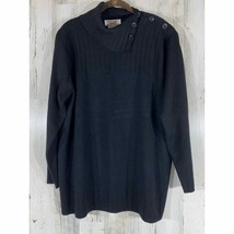 Adrianna Papēll Woman Sweater Black Wool Blend Size 1X - £8.25 GBP