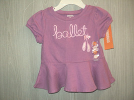 New Gymboree Tunic Top Girl&#39;s 2T Ballet Embroidered Purple Center Stage ... - $14.87
