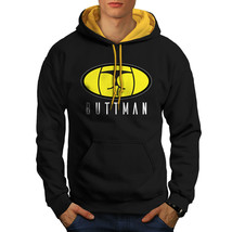 Wellcoda Butt Man Sexy Mens Contrast Hoodie, Sign Hero Casual Jumper - £30.92 GBP