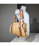 Vintage FOSSIL 1954 Yellow LEATHER SHOULDER BAG PURSE 75082 Hand Tote Hobo Y2K - $39.25