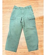 Vintage 90&#39;s Duluth Trading Co. Men&#39;s Green Fire Hose Cargo Work Pants 3... - $27.96