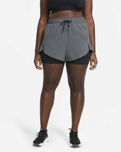 Nike Plus Size Flex Essentials 2-in-1 Training Shorts Black/Heather/Black-3X - £20.14 GBP
