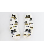 Vtg 90s University of Michigan Spell Out All Over Print Crew Socks Women... - $24.70