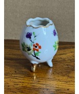 ENESCO 2&quot; Mini 3 Footed Egg with Gold Tone Trim Floral Pattern Imports J... - €8,61 EUR