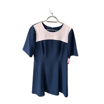 Vince Camuto Womens Size XL Knee Length Navy Blue Pink Colorblock Dress ... - £28.24 GBP