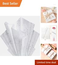 Luxurious 36 Sheet White Glitter Tissue Paper - Perfect for Crafting &amp; G... - $14.80