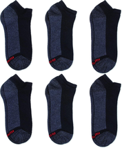 Hanes Men&#39;S Max Cushion Low Cut Socks, Black, 6 Pack - £16.12 GBP