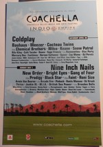 Coachella Festival Coldplay Nine Inch Nails 2005 Lg Postcard + 2002 Ticket Stub - £14.96 GBP