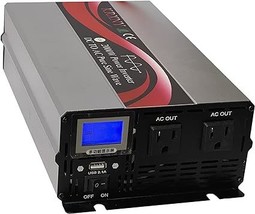 2000W Car Power Inverter Pure Sine Wave 12V Dc To 120V Ac 60Hz With Lcd ... - $315.99