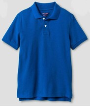 Boys&#39; Short Sleeve Uniform Polo Shirt - Cat &amp; Jack Blue XS 4/5 - £4.04 GBP