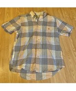 Duck Head Shirt Short Sleeve Button Down Size Large Medium Striped RN 37... - $466.85 MXN