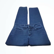 NYDJ Dark Wash Mid Rise Skinny Blue Jeans Size 6 Waist 28 Inch Inseam 29 Inch - £29.75 GBP