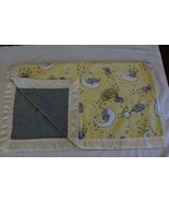 Minky baby blanket - large - elephant - moon - clouds - yellow - gray - ... - £63.48 GBP