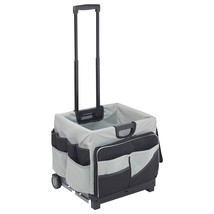 Universal Rolling Cart With Canvas Organizer Bag, Mobile Storage, Black - $112.99