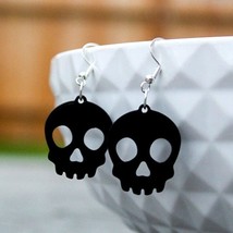 Skull Earrings, Halloween Dangle Earrings, Earrings, Spooky/Cute Skull - £7.25 GBP