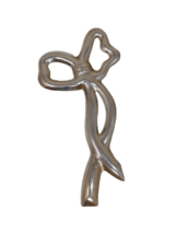Sterling Silver 925 Long Bow Tie Brooch Pin - $49.99